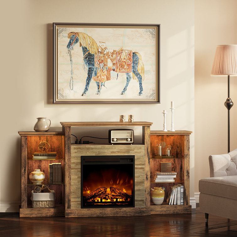 Red Barrel Studio® Scribner TV Stand for TVs up to 65" with Fireplace